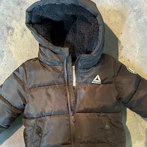 Reebok Black Puffer Jacket with Hood